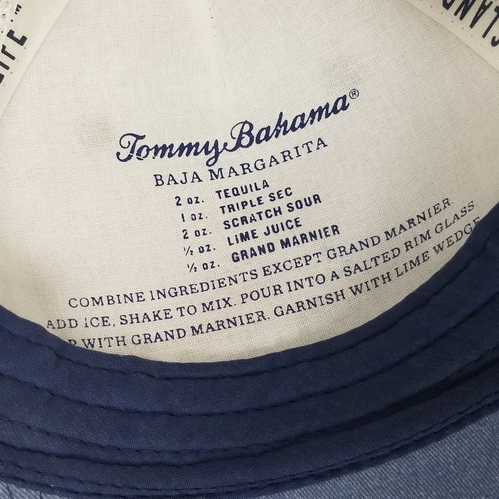 Tommy Bahama‎ Hat Mens OS Blue Marlin American Flag Trucker Mesh Baja Margarita